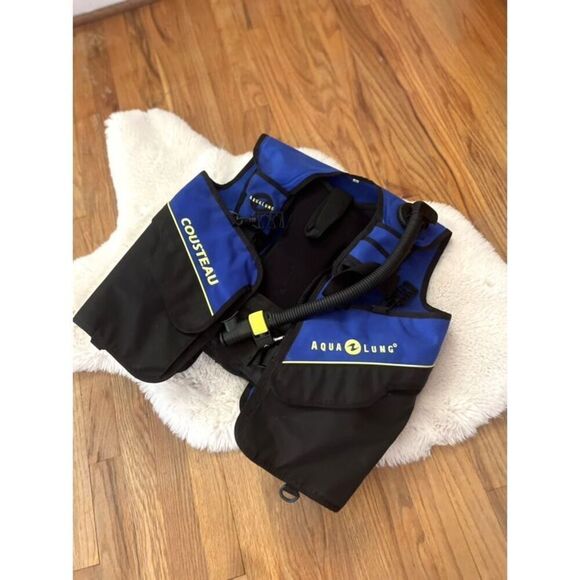 Cousteau Aqua Lung Scuba Diving Vest Blue & Black Size S - Picture 5 of 11